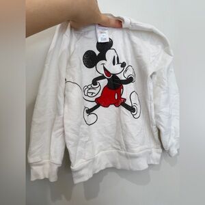 Disney Junior Mickey Mouse kids white sweater crewneck long sleeve top
